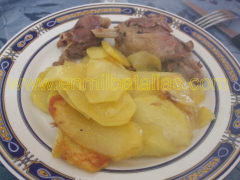 Confit de pato con patatas