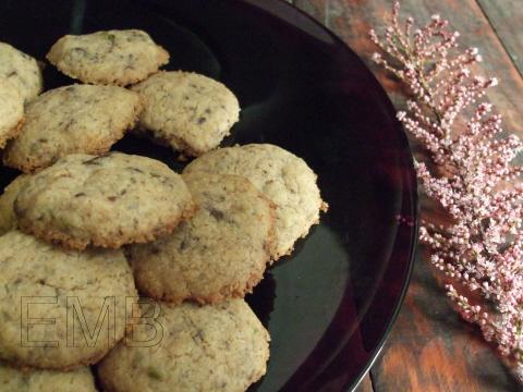 cookies de pistachos y chocolate