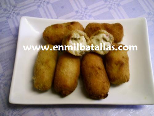 Croquetas de jamón y setas