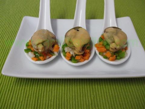 cucharitas de mejillón