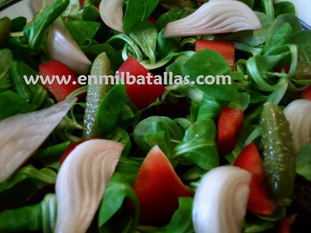 Ensalada invernal de canónigos