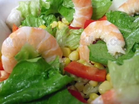 Ensalada de langostinos