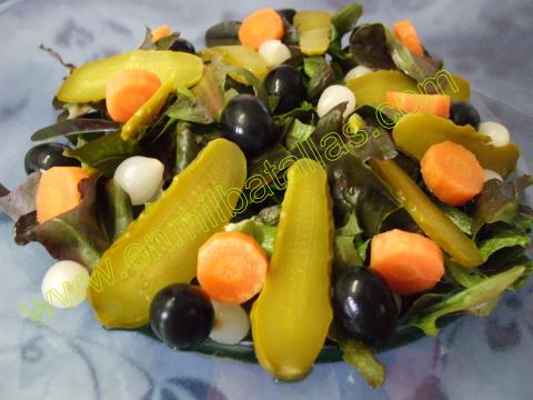 Ensalada primavera de encurtidos