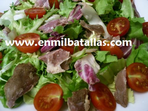 Ensalada templada de pato