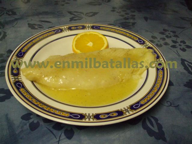 Granadero con salsa agridulce de naranja