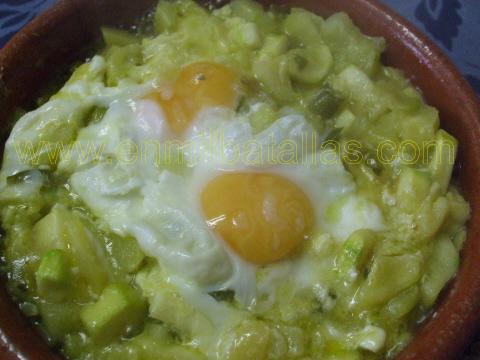 Huevos a la cazuela de calabacín