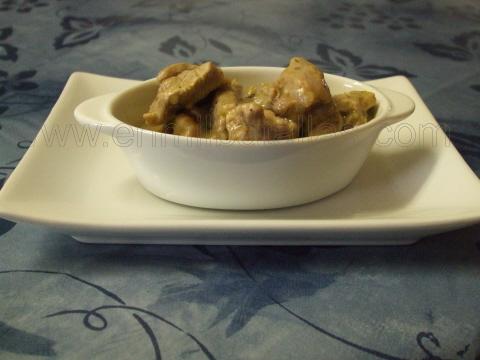 Lomo a la mostaza, cazuelita