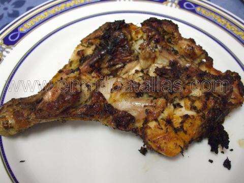 muslos de pollo adobados