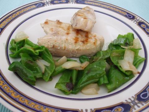 Palometa con vegetales de verano