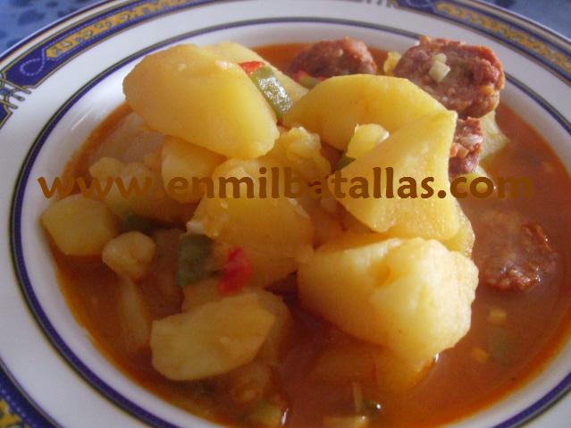 Patatas con chorizo