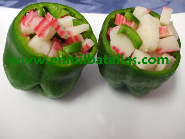 Pimientitos verdes rellenos