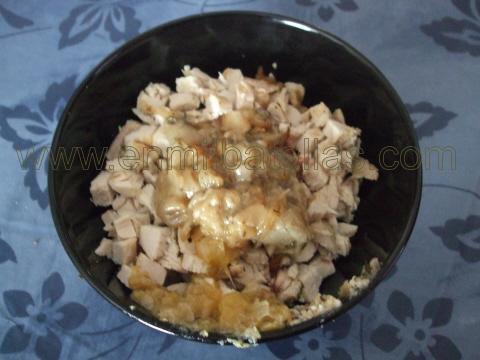 Relleno para limosneras de pollo