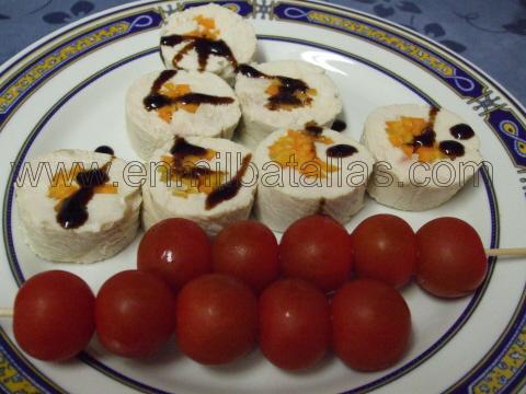 Rollitos de pollo con relleno crujiente