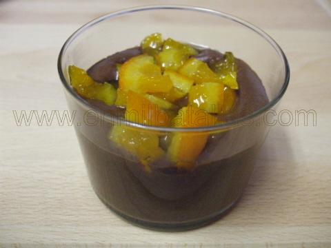 Semi mousse de chocolate a la naranja