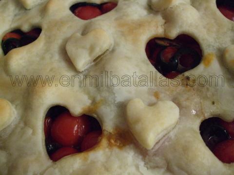 Tarta mediterranea cubierta, detalle