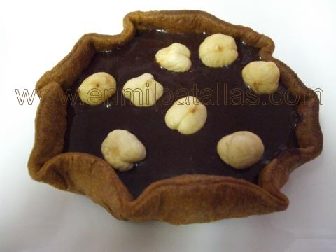 Tartaletas de trufa y avellanas