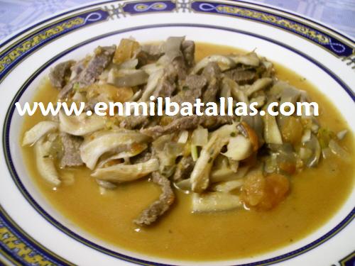 Ternera con setas