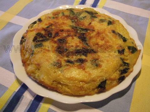 Tortilla de patata y pimiento