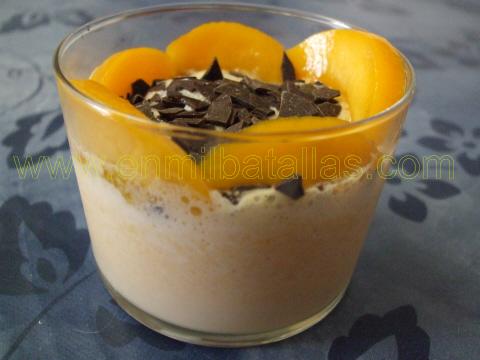 Vasitos golosos de melocotón