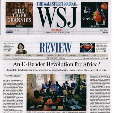 Worldreader en Wall Street Journal, Junio de 2012