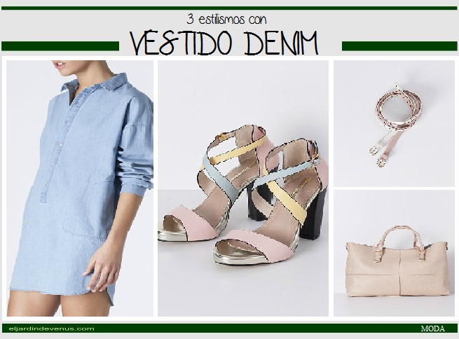 3 estilismos con vestido denim