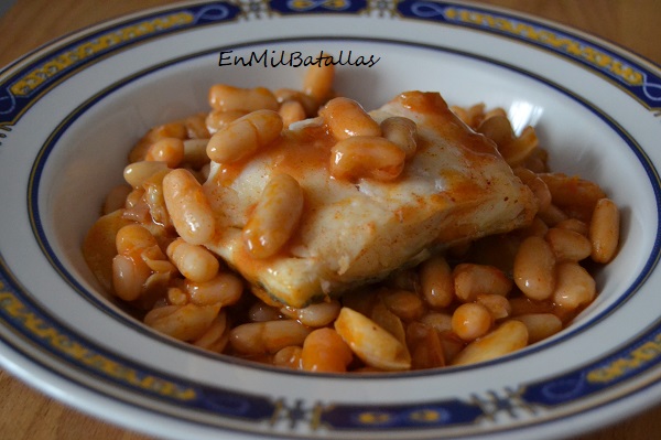 Alubias blancas con bacalao - En Mil Batallas