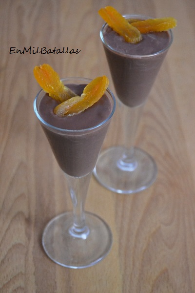 Batido cremoso de chocolate y melocotón - En Mil Batallas