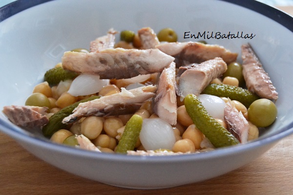 Ensalada de caballa con garbanzos - En Mil Batallas