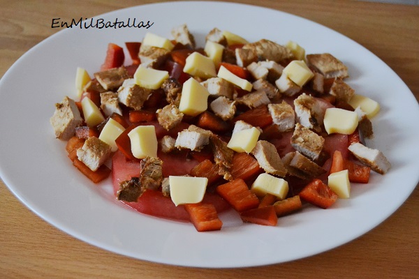 Ensalada de carne con queso - En Mil Batallas