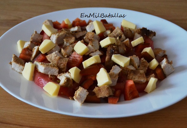 Ensalada de carne con queso - En Mil Batallas