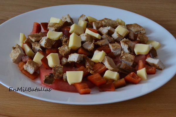 Ensalada de carne con queso - En Mil Batallas