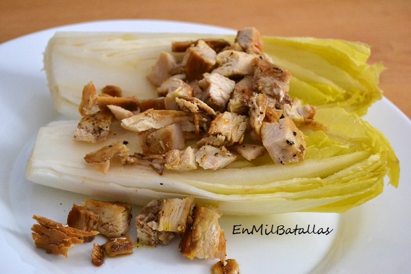 Ensalada de endibias con pollo especiado - En Mil Batallas