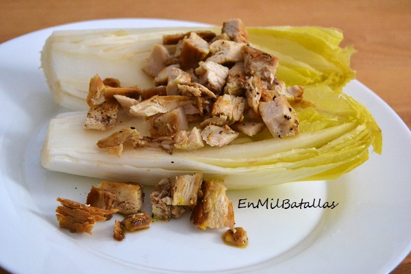 Ensalada de endibias con pollo especiado - En Mil Batallas