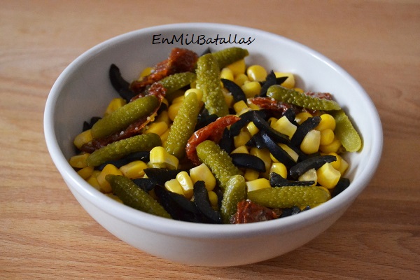 Ensalada de maíz con tomates secos - En Mil Batallas