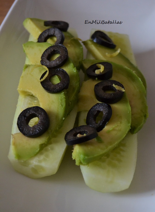 Ensalada de pepino con aguacate - En Mil Batallas