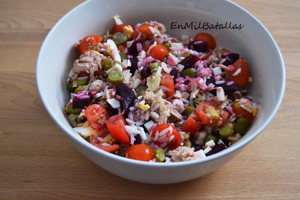 Ensalada templada de arroz con remolacha - En Mil Batallas