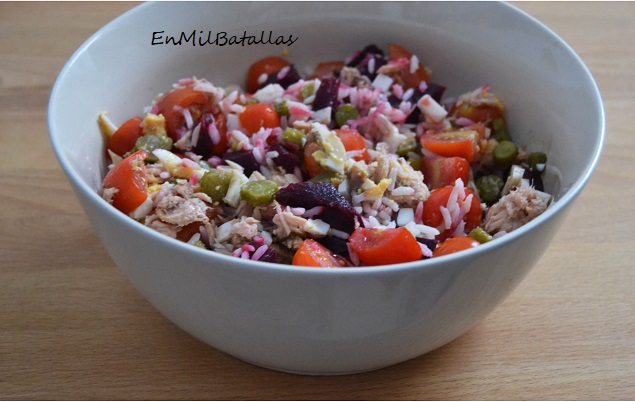 Ensalada templada de arroz con remolacha - En Mil Batallas