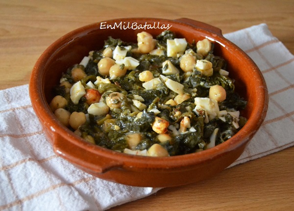 Espinacas con garbanzos - En Mil Batallas