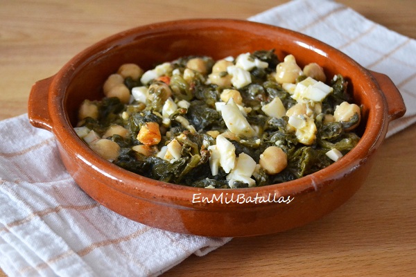 Espinacas con garbanzos - En Mil Batallas