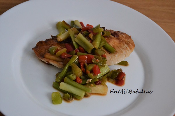 Filetes de pollo con ajetes - En Mil Batallas