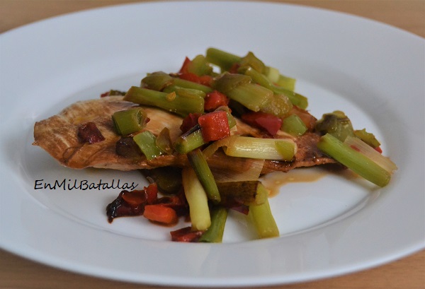 filetes de pollo con ajetes - En Mil Batallas