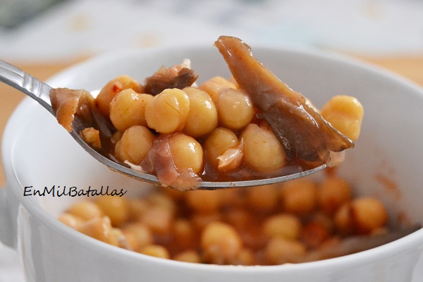 Garbanzos con setas - En Mil Batallas