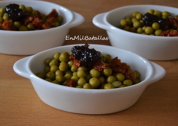 Guisantes con cebolla caramelizada agridulce - En Mil Batallas