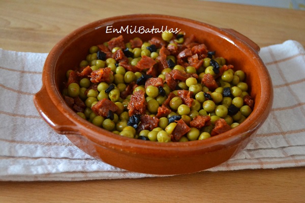 Guisantes con chorizo - En Mil Batallas