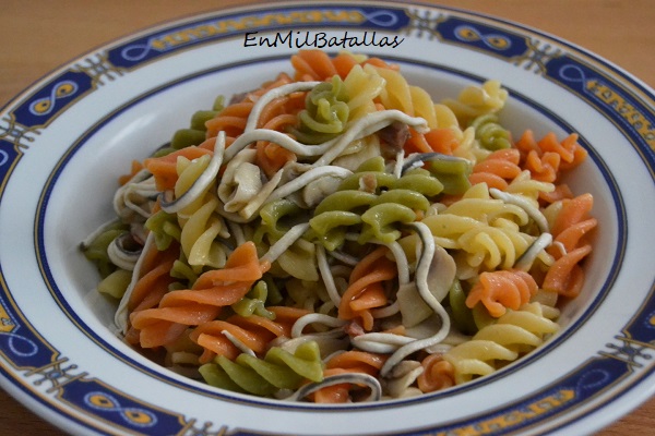 Pasta con gulas - En Mil Batallas -Receta fácil