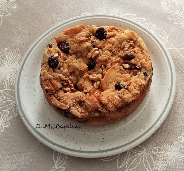 Pudín de nueces con arándanos secos - En Mil Batallas