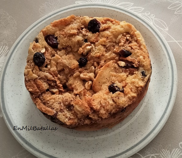 Pudín de nueces con arándanos secos - En Mil Batallas