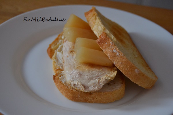 Sandwich de pollo con espárragos - En Mil Batallas