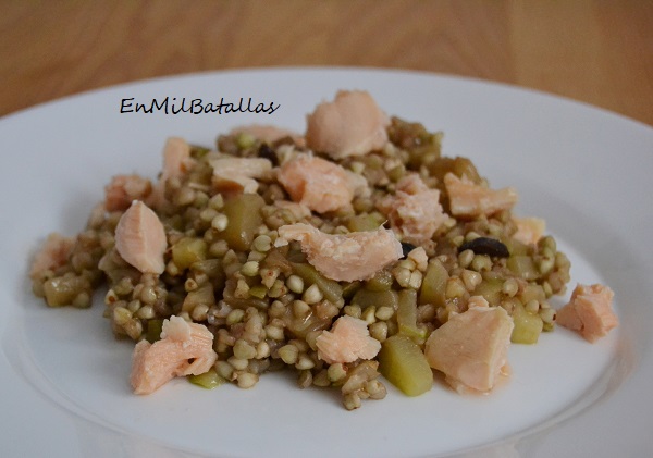 Trigo sarraceno con salmón y calabacín - En Mil Batallas