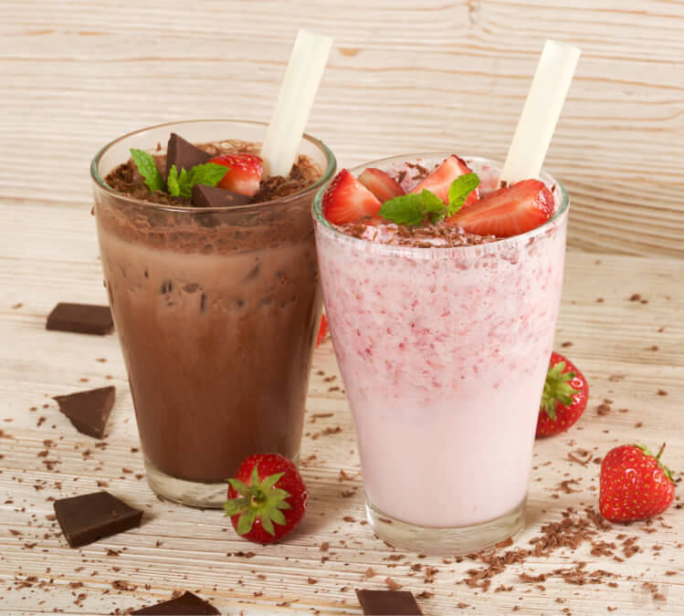 Batidos de fresa y chocolate, recetas rápidas y sabrosas